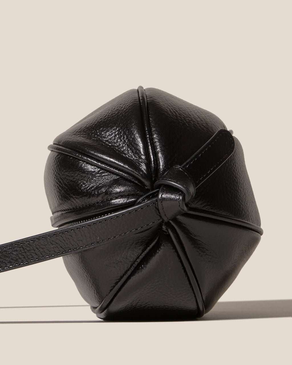 Knotted Detail Leather Mini Crossbody Bag