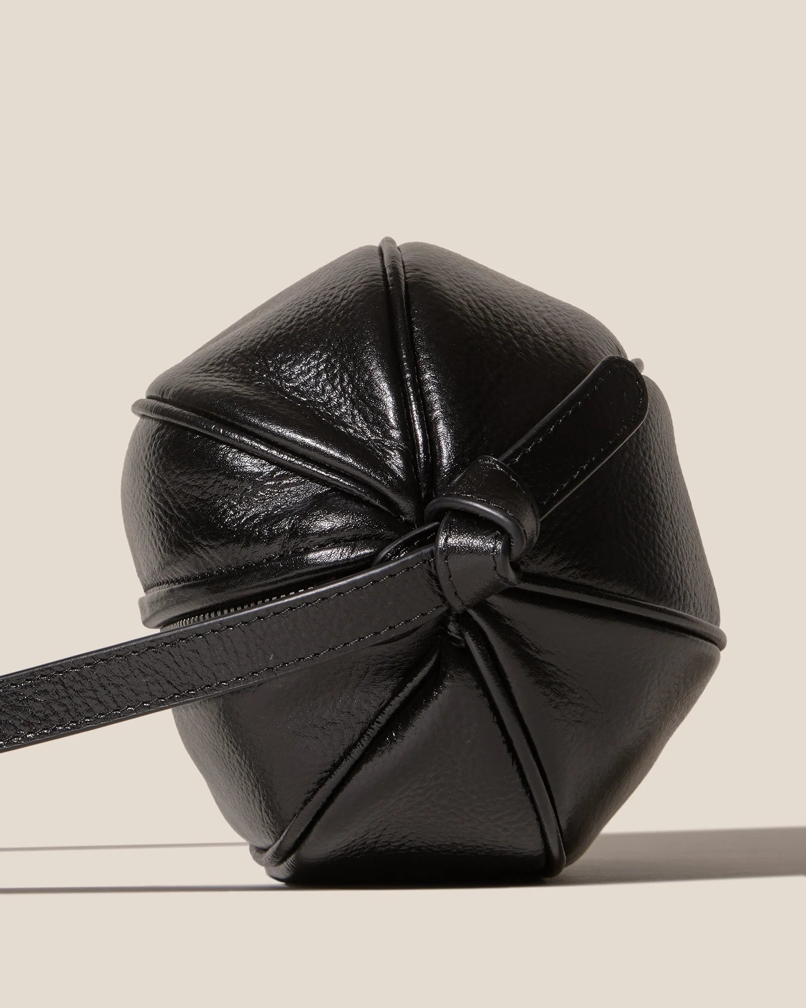 Knotted Detail Leather Mini Crossbody Bag